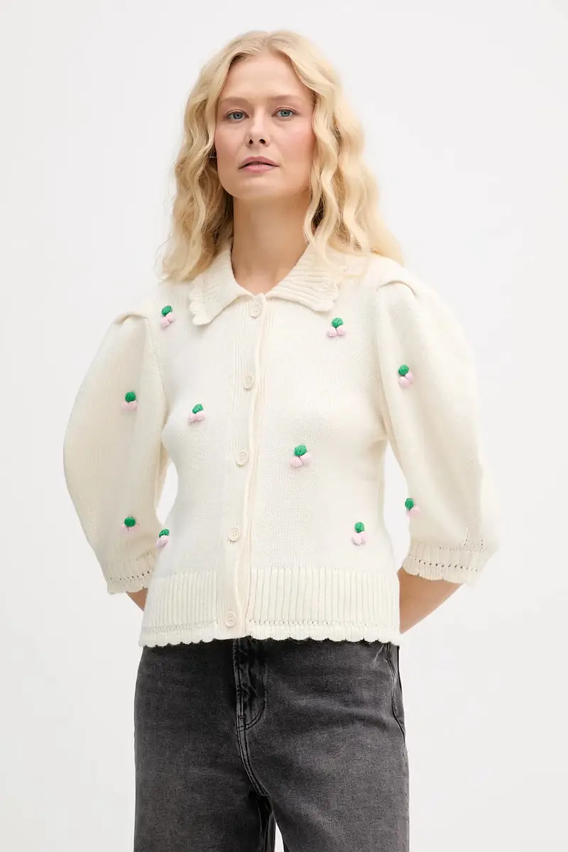 cardigan con lana 0 colore beige SG-AW25-K044-2359