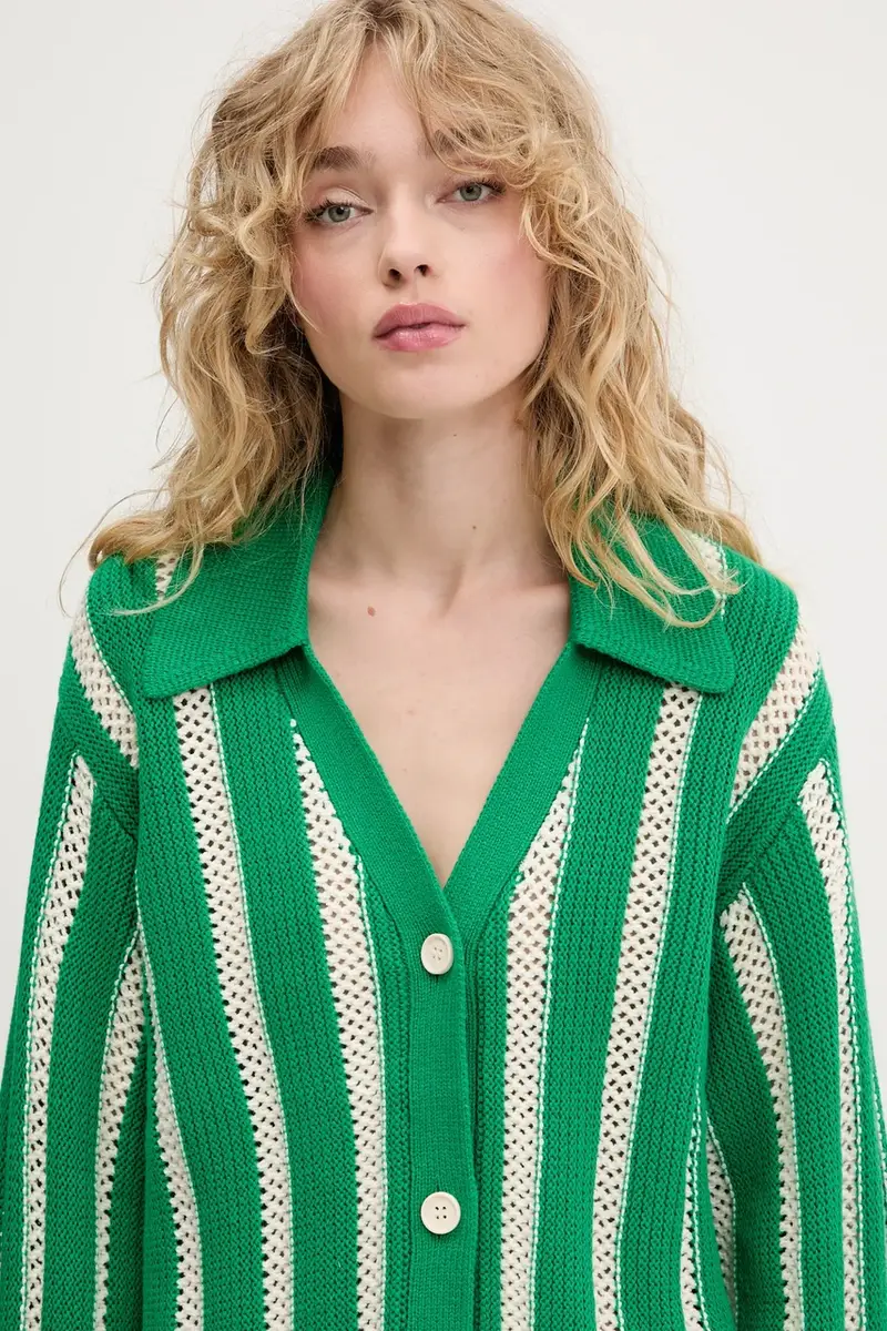 Stine Goya Cardigan Donna Verde 3159239 miniatura 4