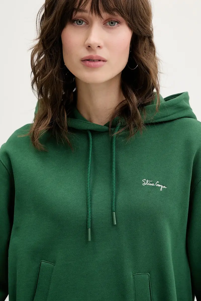 felpa in cotone 0 donna colore verde con cappuccio SG-AW25-T085-2430 miniatura 4