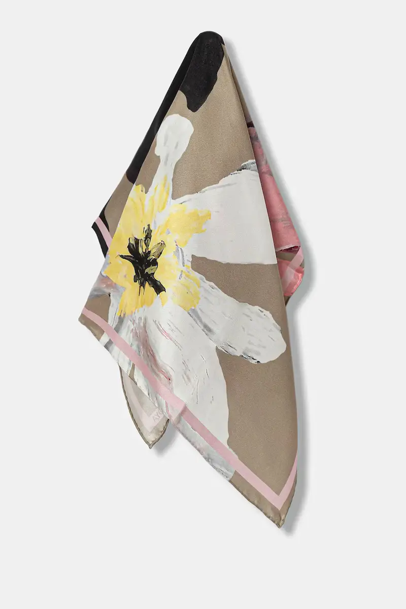 foulard in seta donna colore beige SG-PF25-A010-2287