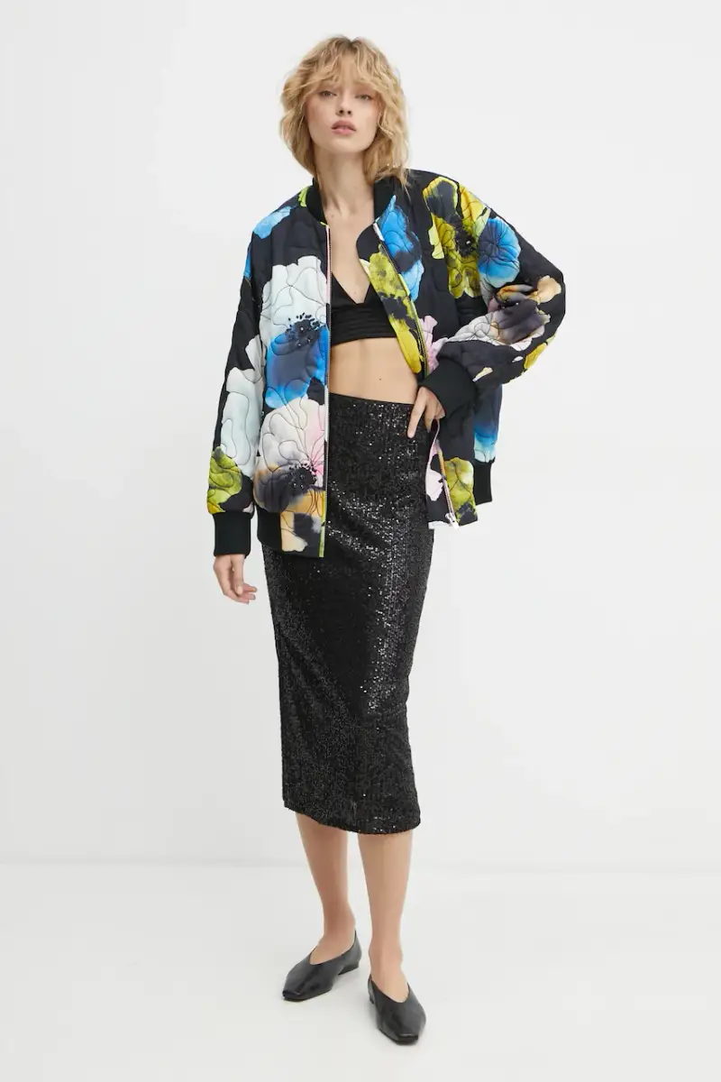 giacca bomber donna colore nero SG-PS25-J011-2317 miniatura 2