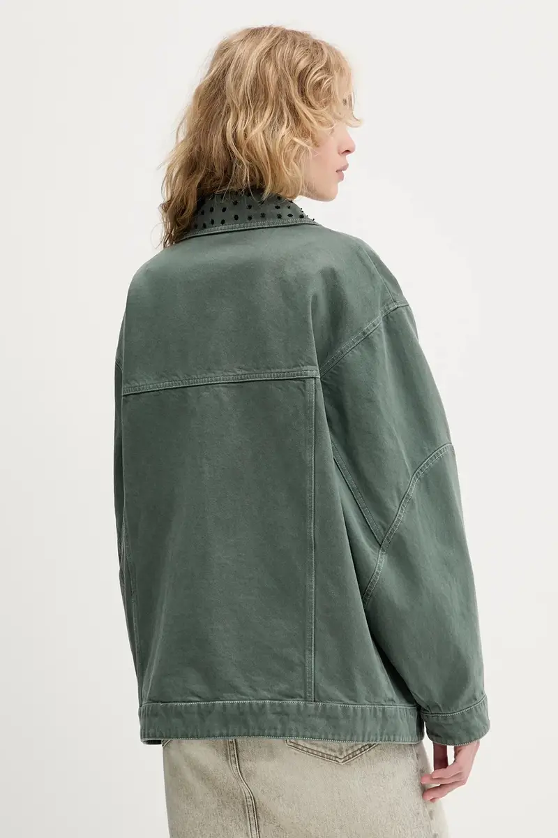 giacca in cotone colore verde SG-PF25-J049-2393 miniatura 3