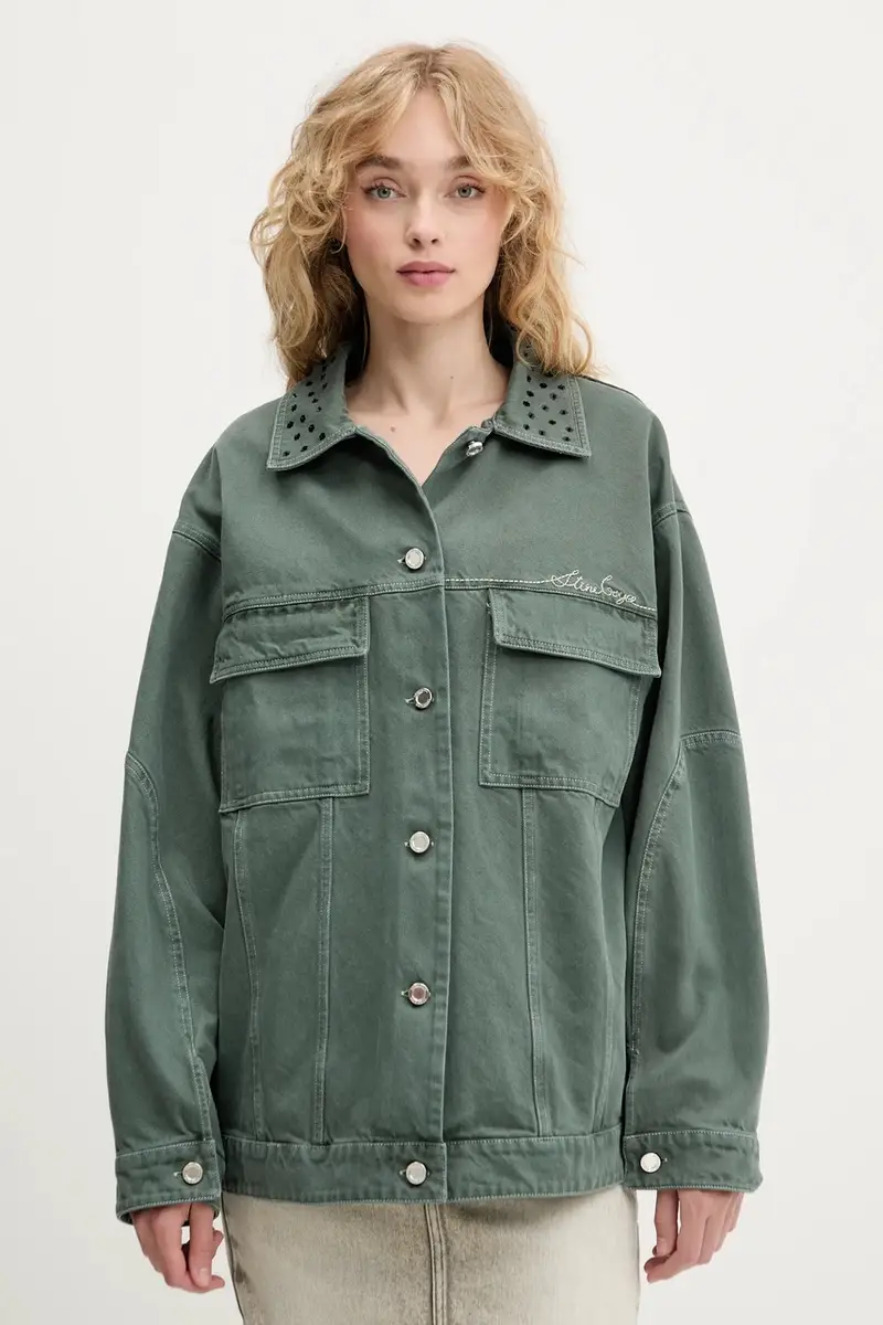 giacca in cotone colore verde SG-PF25-J049-2393 miniatura 4