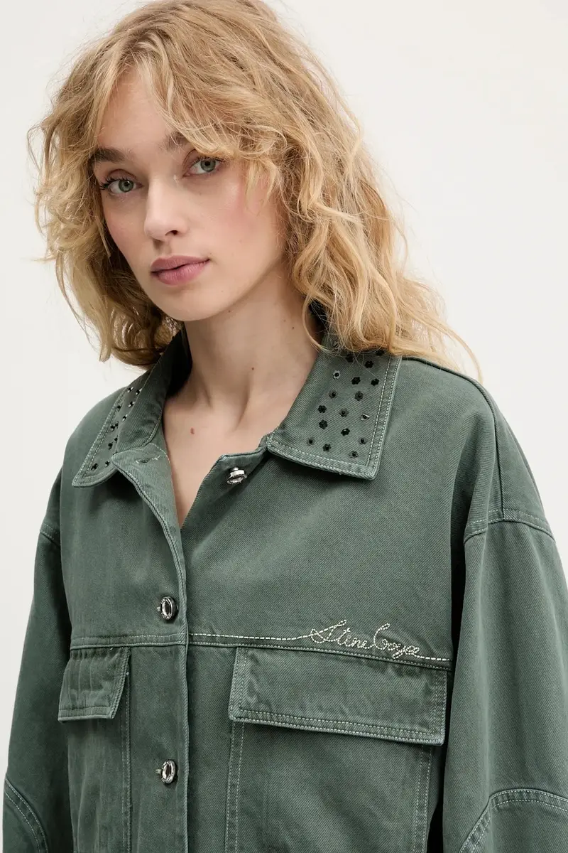 giacca in cotone colore verde SG-PF25-J049-2393 miniatura 5