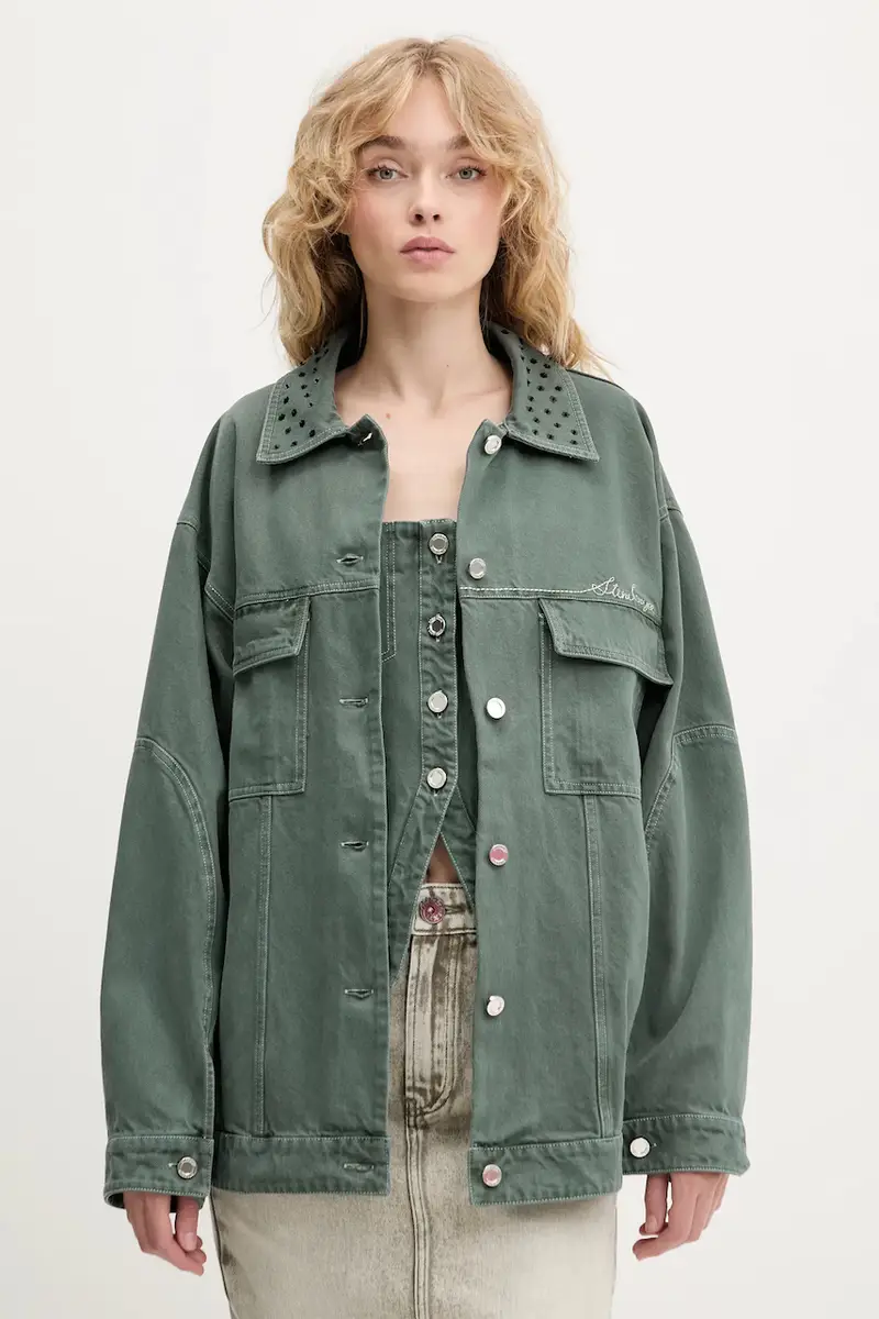 giacca in cotone colore verde SG-PF25-J049-2393