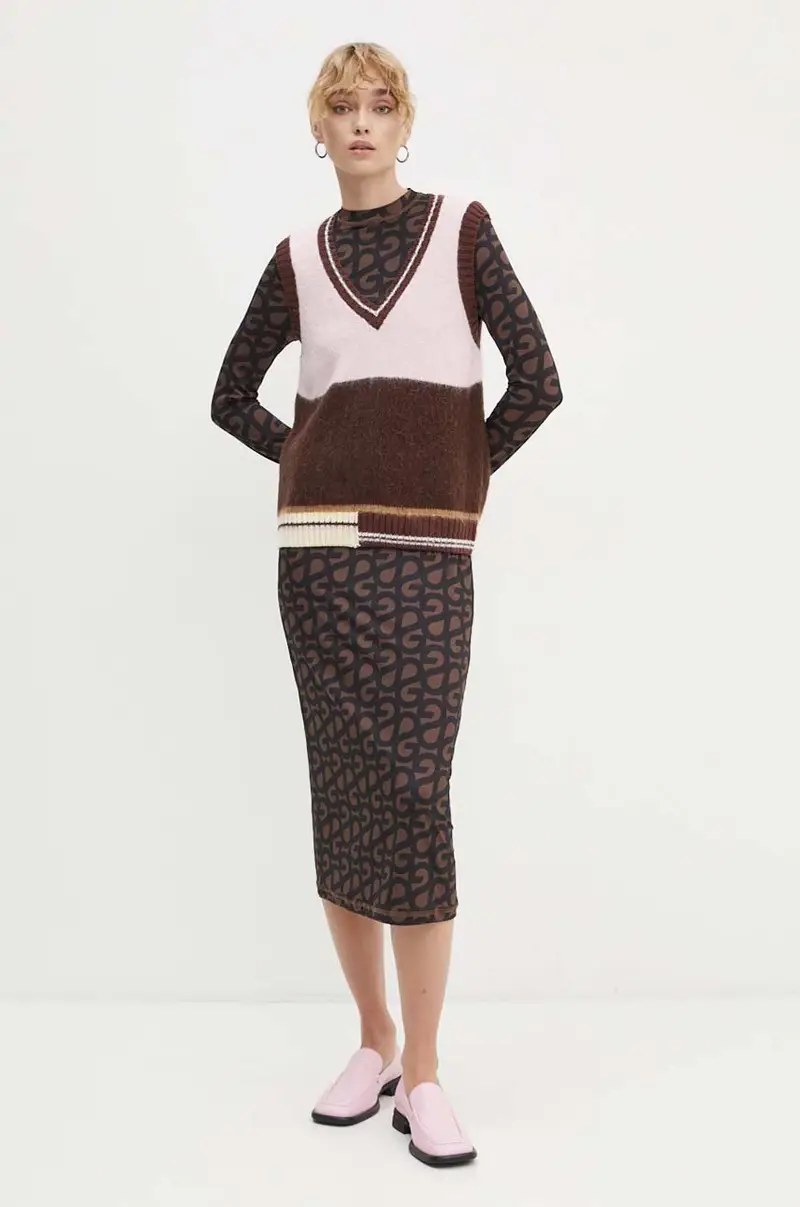 gilè con aggiunta di lana Rosa miniatura 2