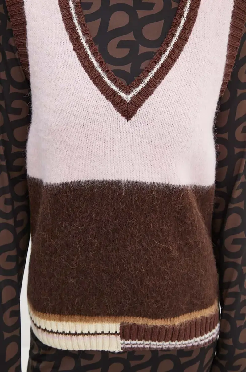 gilè con aggiunta di lana Rosa miniatura 5