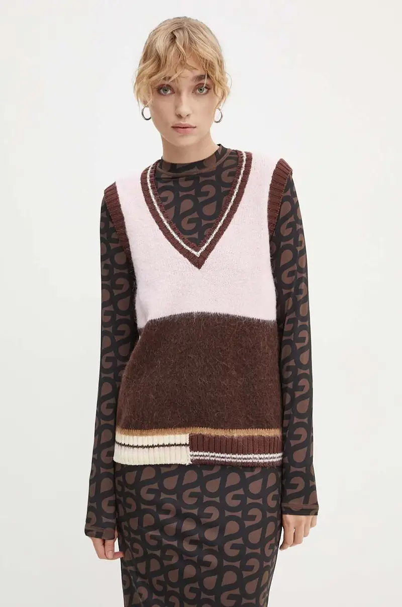 gilè con aggiunta di lana Rosa