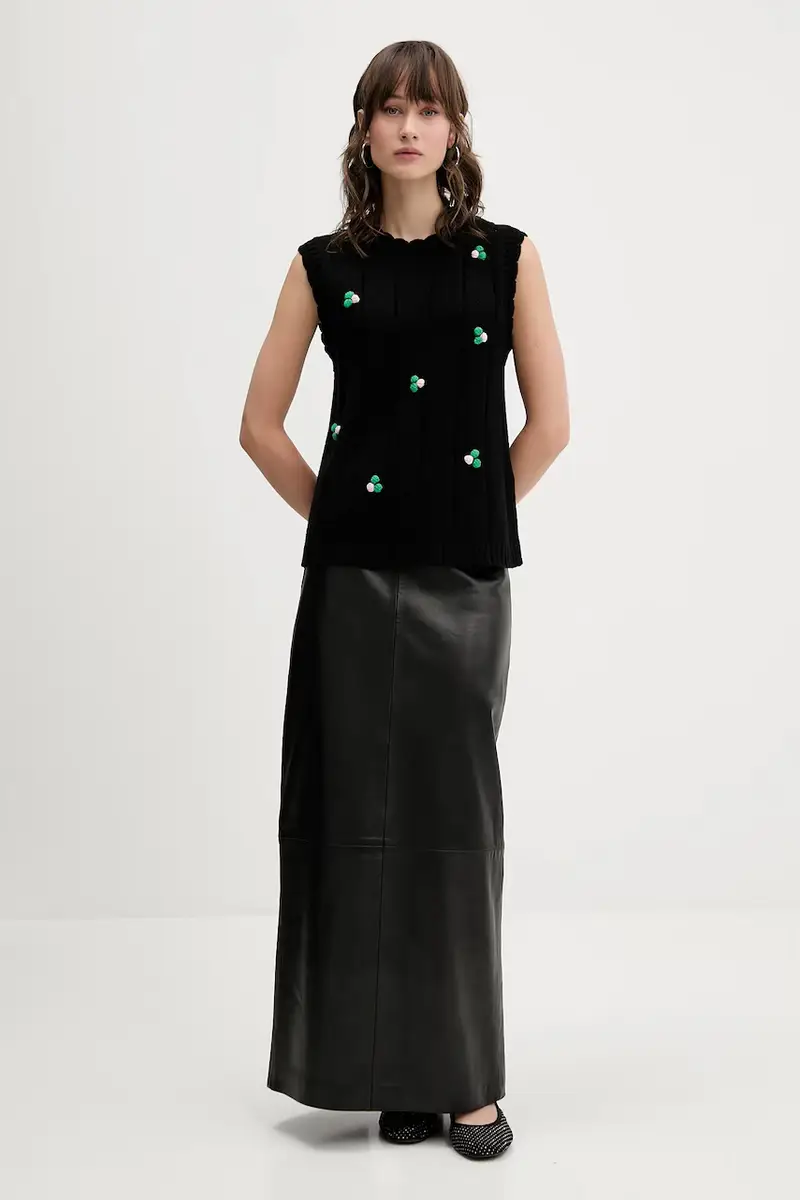 gilet con lana 0 colore nero SG-AW25-K043-2359 miniatura 2