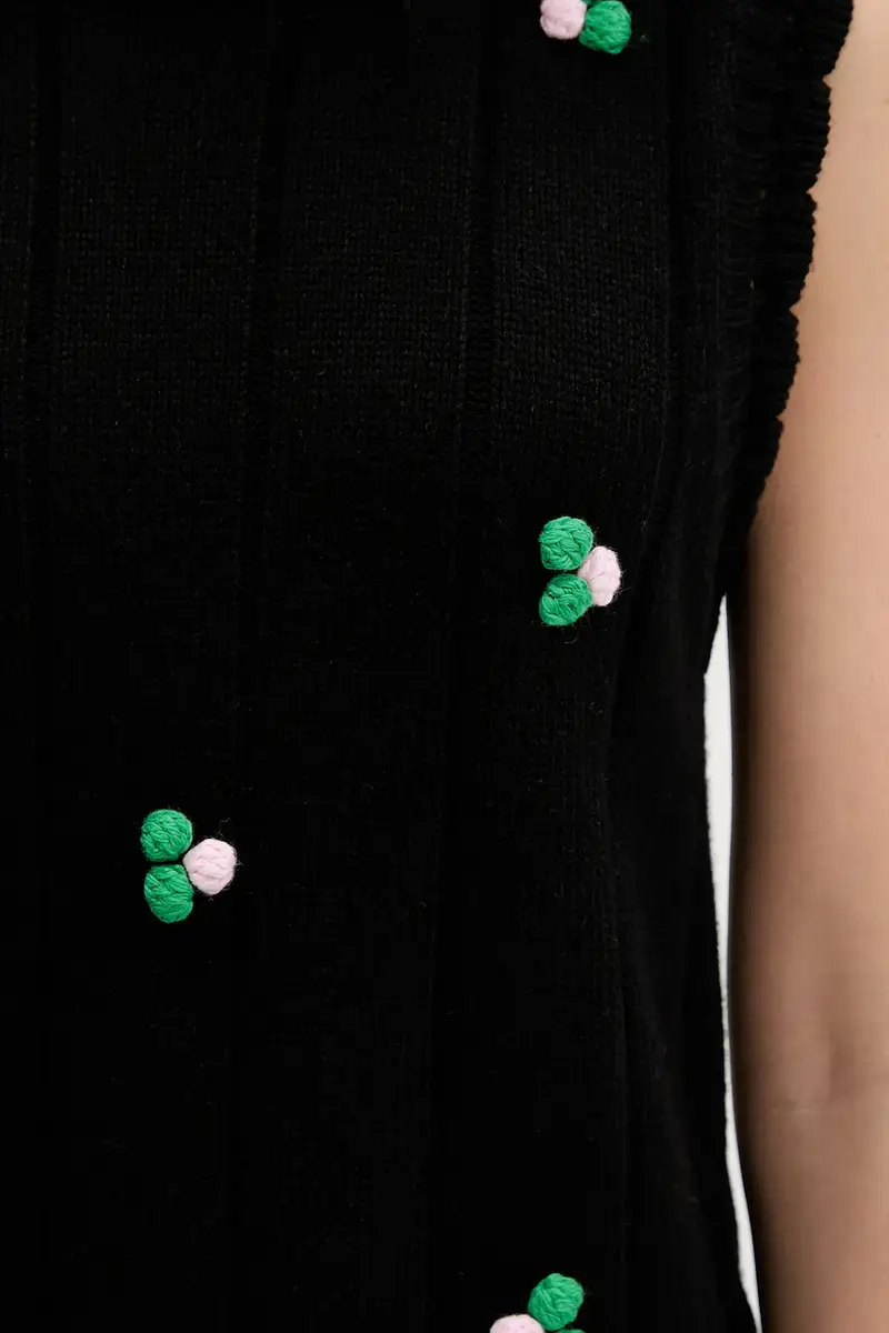 gilet con lana 0 colore nero SG-AW25-K043-2359 miniatura 5