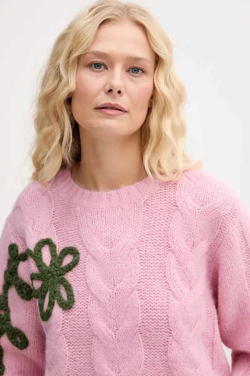 maglione con lana 0 colore rosa SG-AW25-K050-2418 miniatura 4