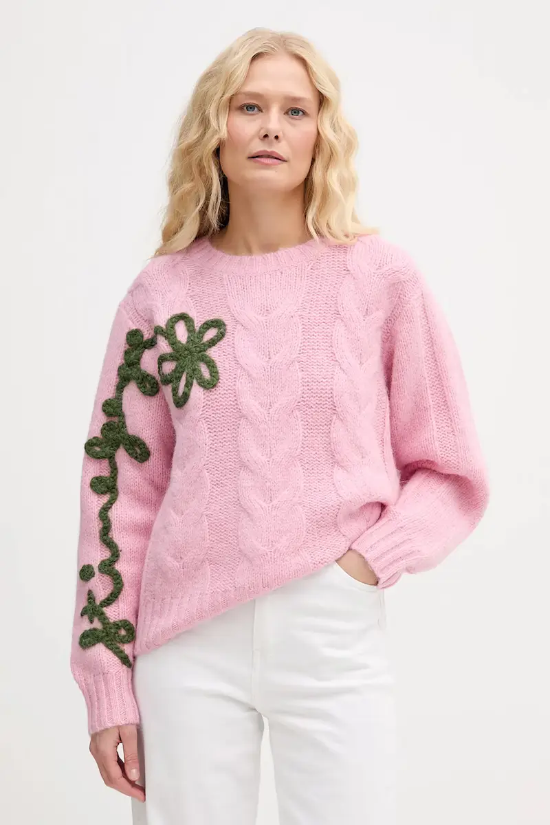 maglione con lana 0 colore rosa SG-AW25-K050-2418