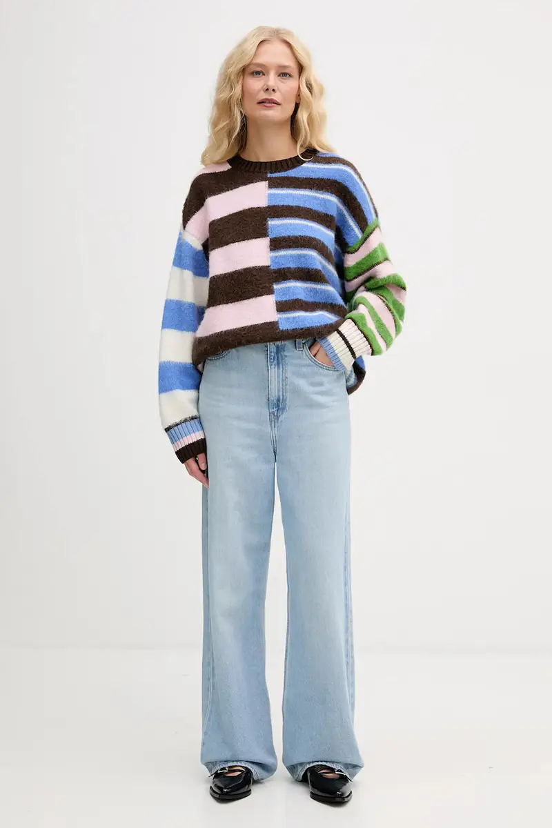 maglione con lana colore marrone SG-AW25-K021-2328 miniatura 2