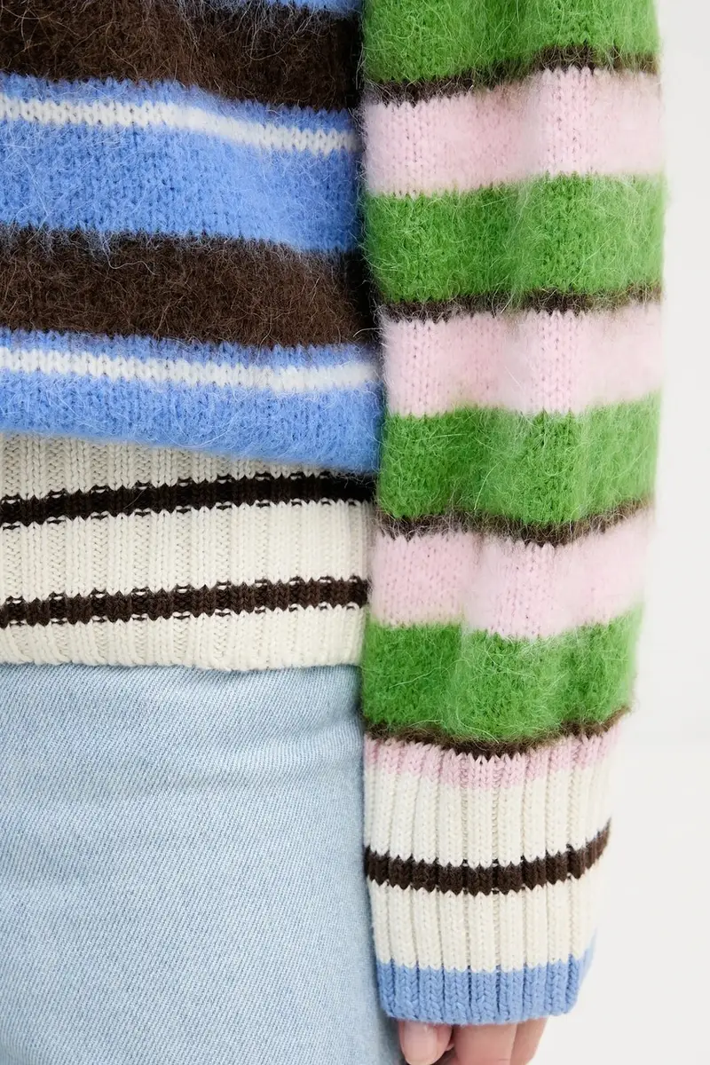 maglione con lana colore marrone SG-AW25-K021-2328 miniatura 5