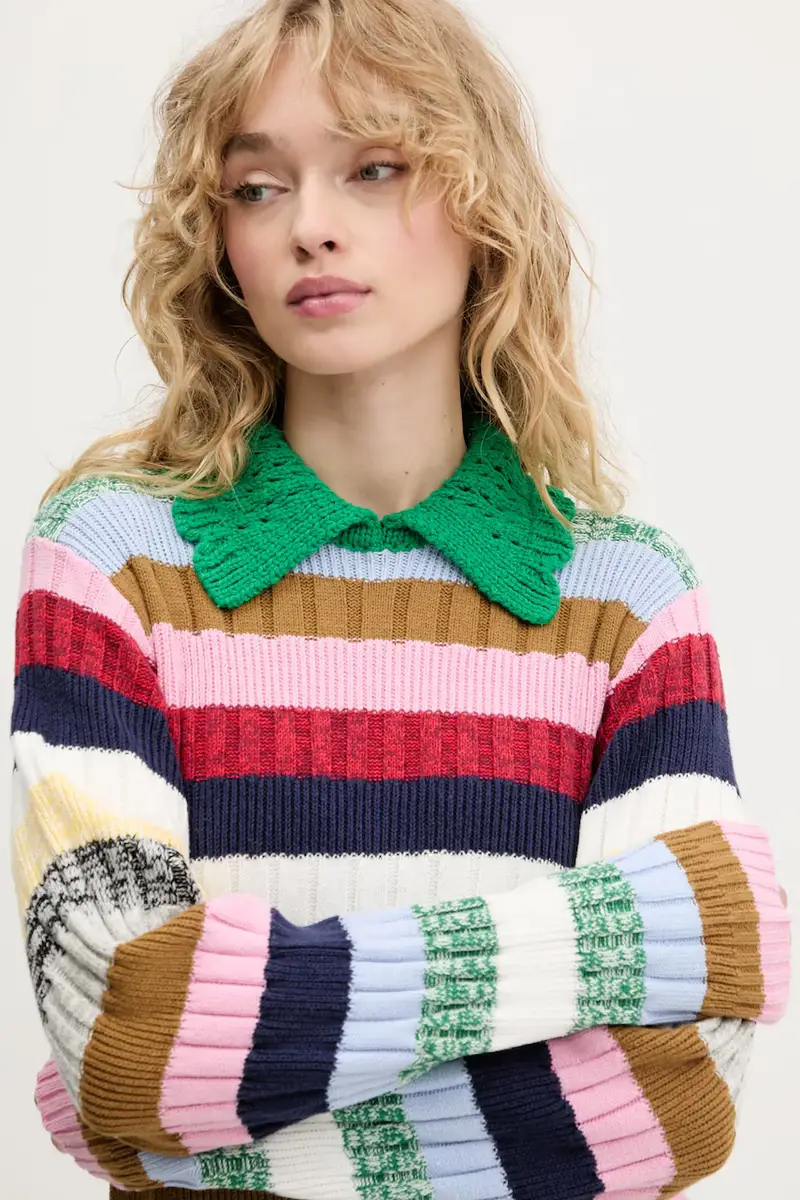 maglione donna colore verde SG-PF25-K033-2386 Multicolore miniatura 4