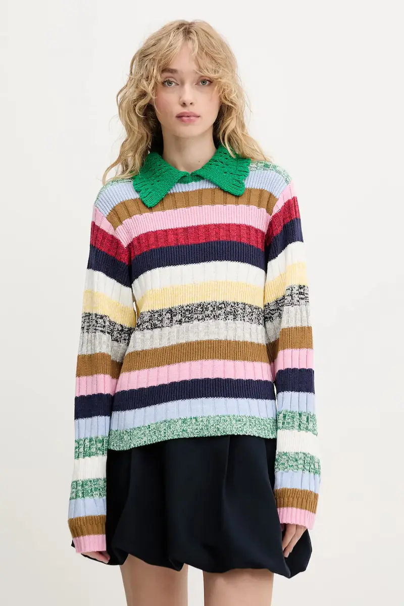 maglione donna colore verde SG-PF25-K033-2386 Multicolore