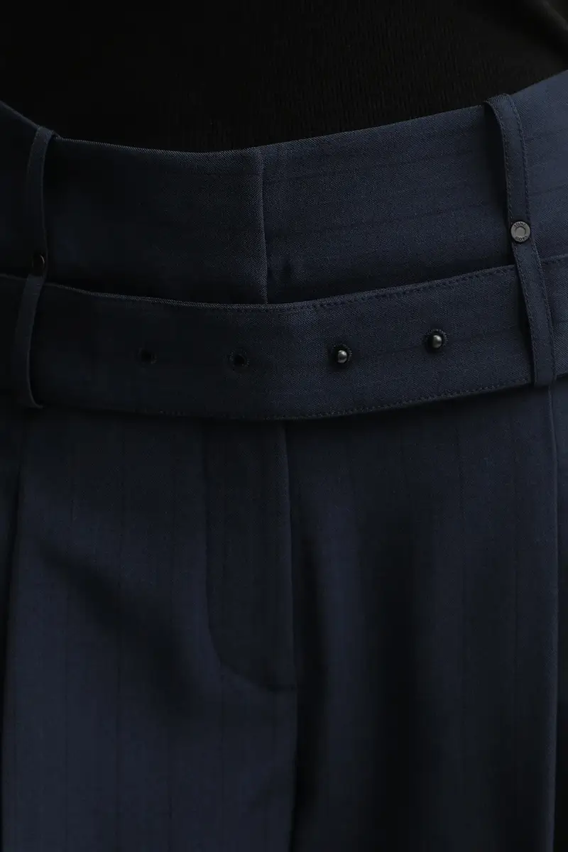 pantaloni 0 donna colore blu navy SG-AW25-P113-2435 miniatura 4