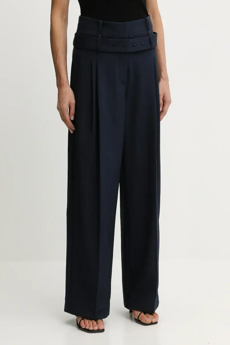 pantaloni 0 donna colore blu navy SG-AW25-P113-2435