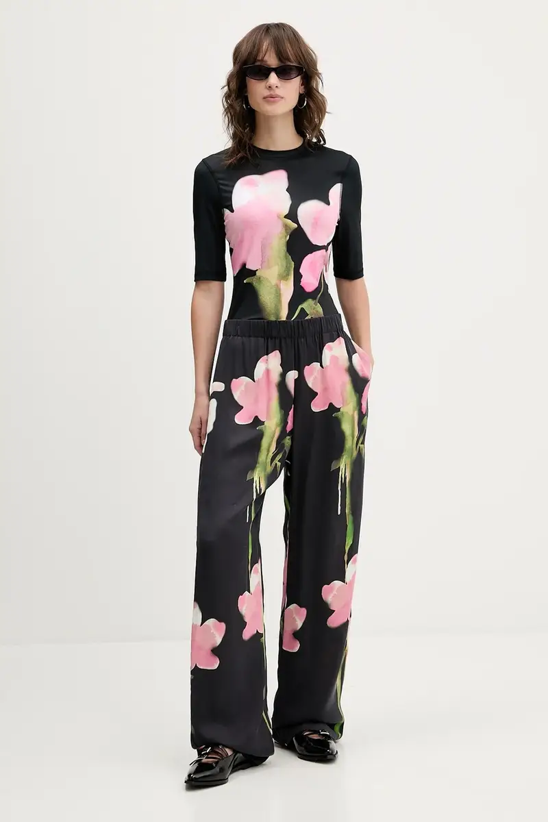 pantaloni 0 donna colore nero SG-AW25-P009-2263 miniatura 2