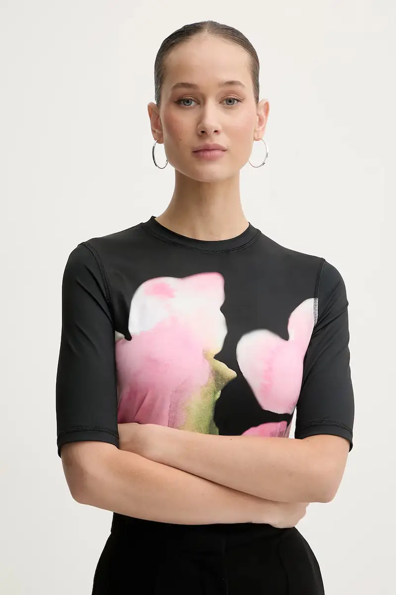 Stine Goya T-shirt Donna Nero 3777826 miniatura 4