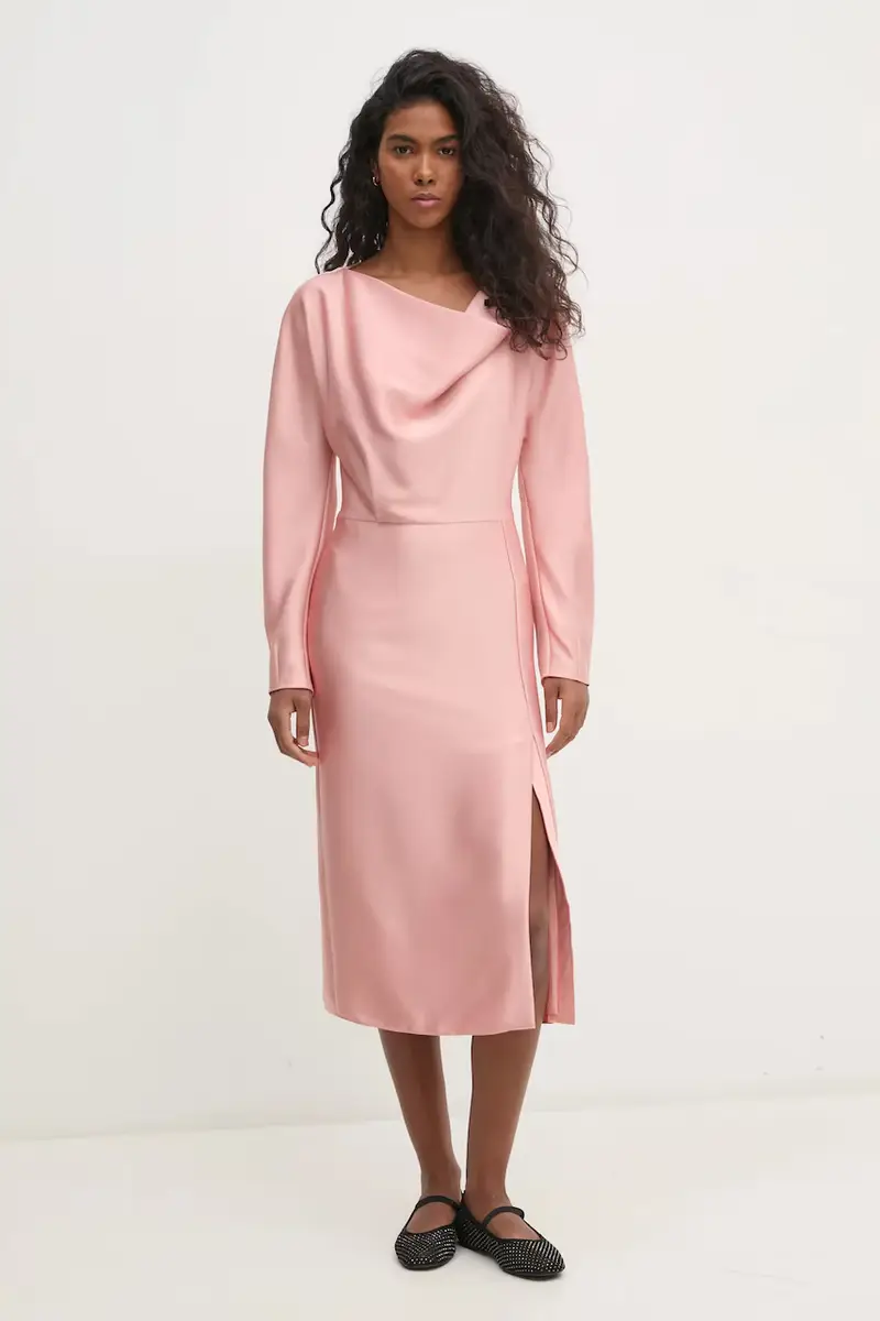 vestito colore rosa D041-2261 miniatura 2