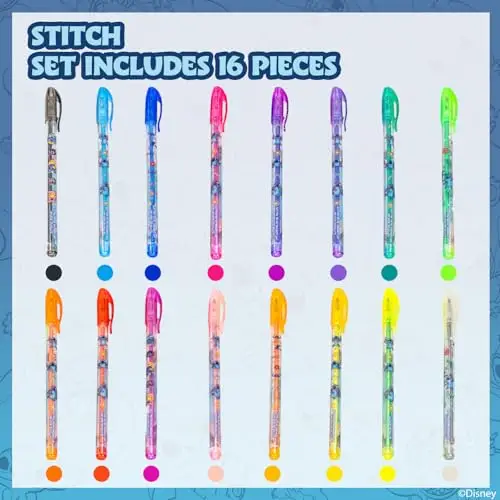 Stitch set di penne glitter per body art da 16 pezzi, colori scintillanti e luminosi, a partire dai 3 anni di età miniatura 2