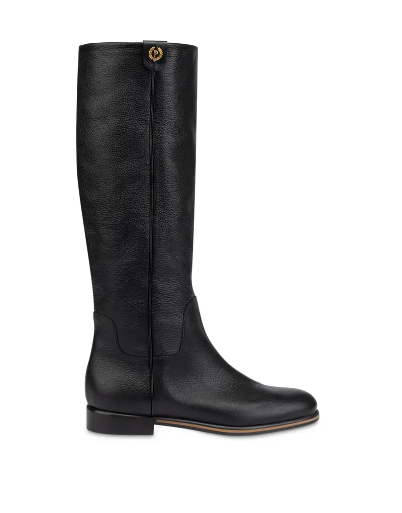 Stivale Cavaliere Core in Vitello Bottalato NERO, 37.5, Pollini