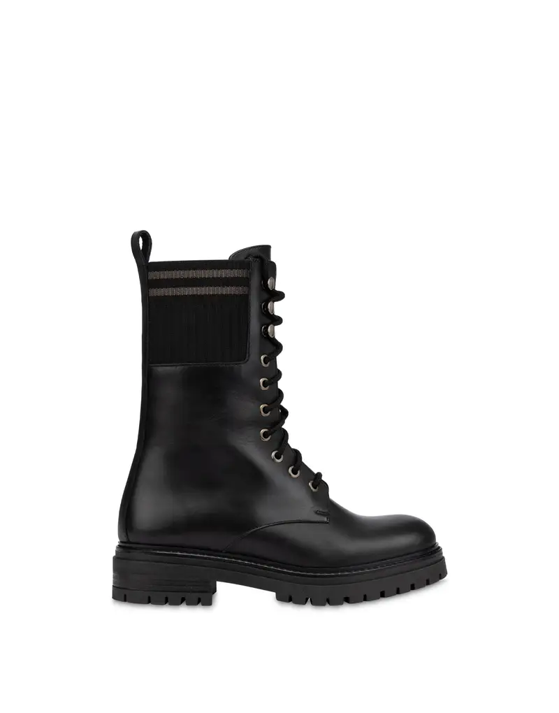 Stivale Combat Moorland in Vitello NERO, 37, Pollini