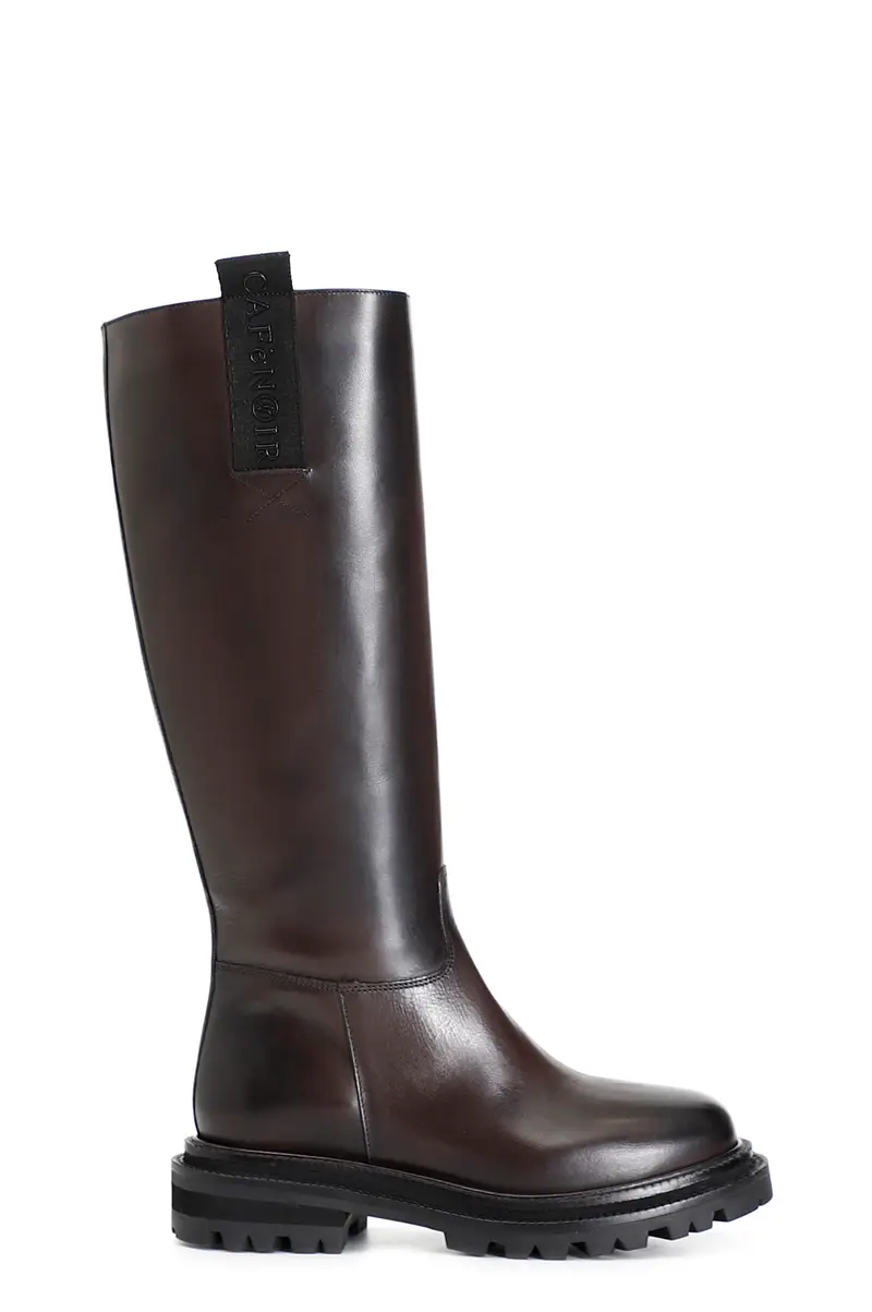 stivale in pelle con cerniera t.moro 36