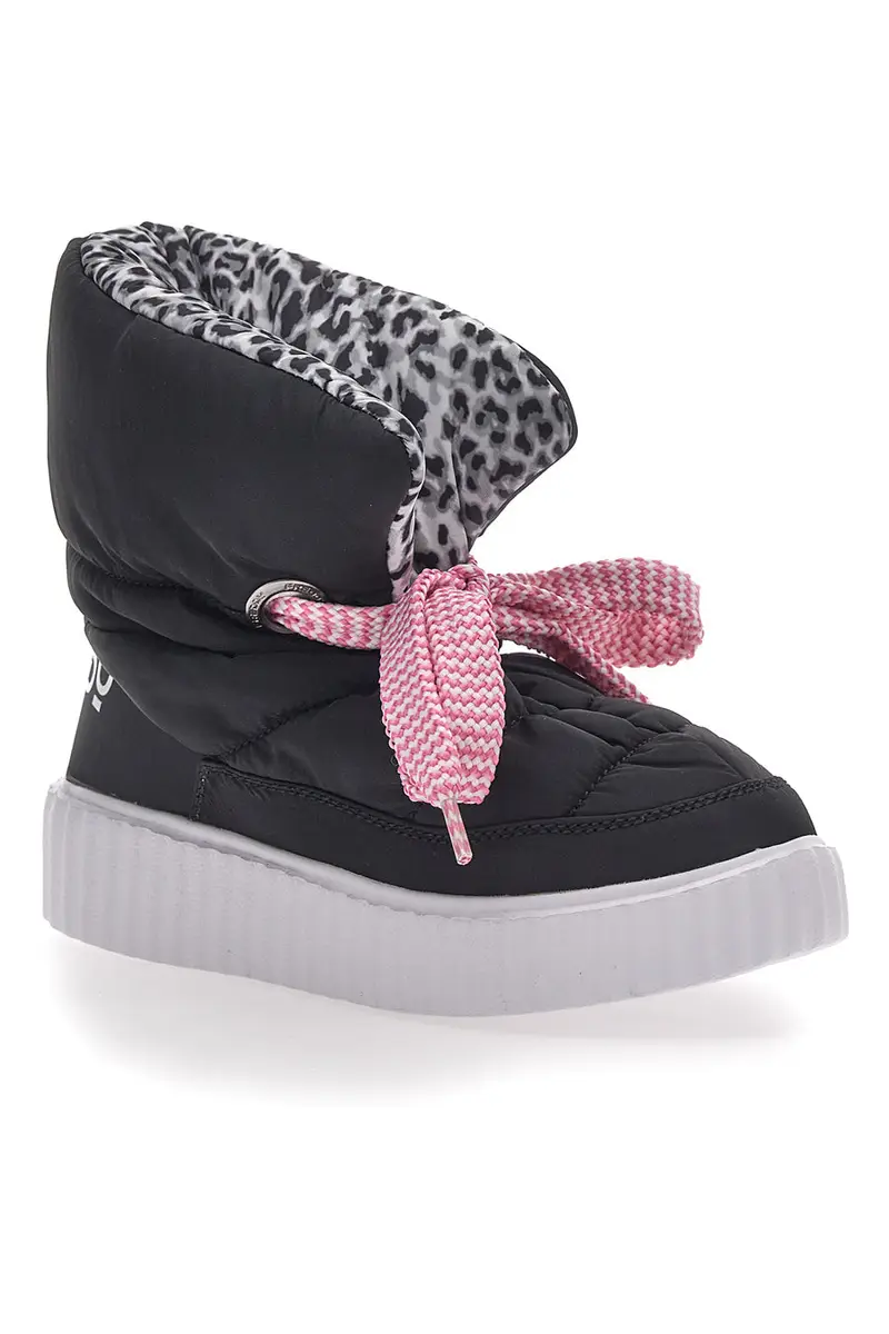 Stivaletti Animalier Neri Imbottiti Freddy 7558 miniatura 2