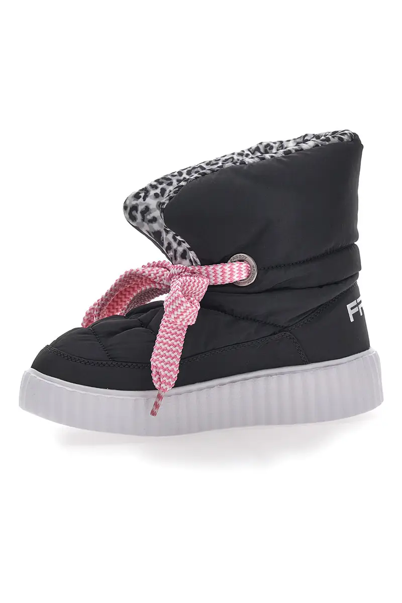 Stivaletti Animalier Neri Imbottiti Freddy 7558 miniatura 3