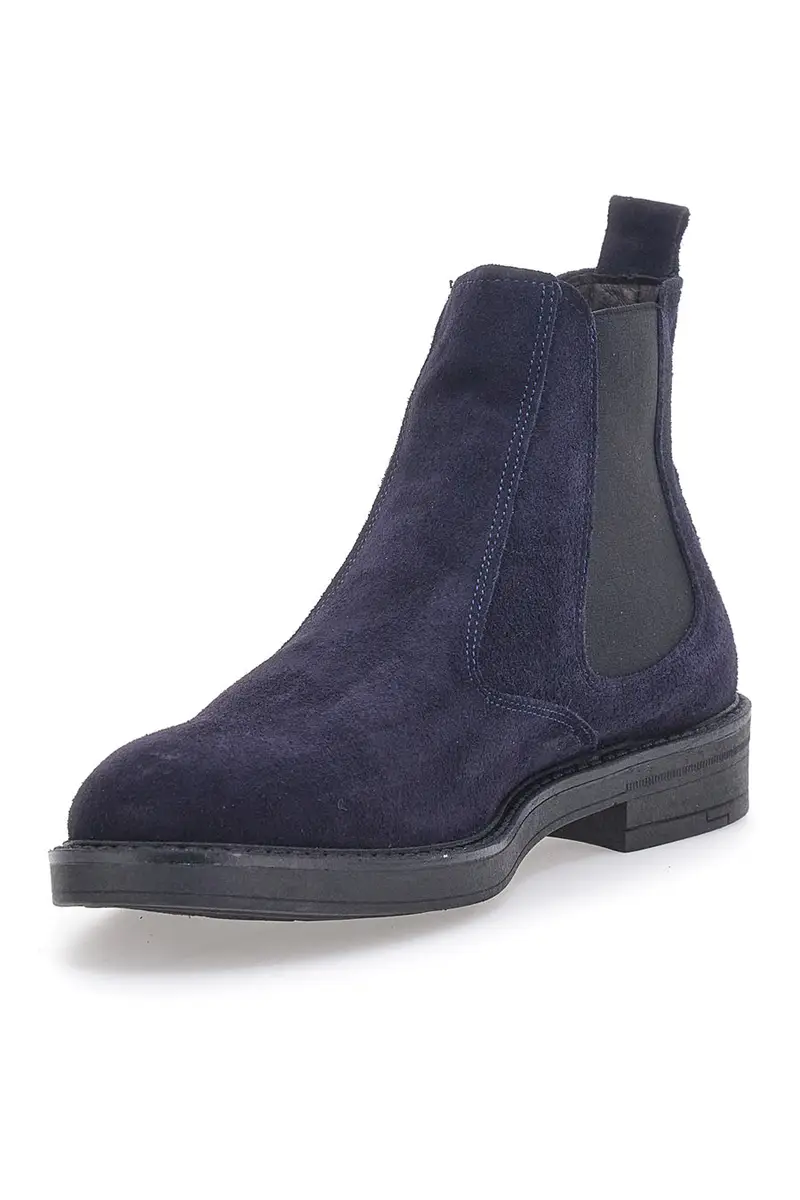 Stivaletti Beatles Blu in Pelle Scamosciata Longford 09 miniatura 3