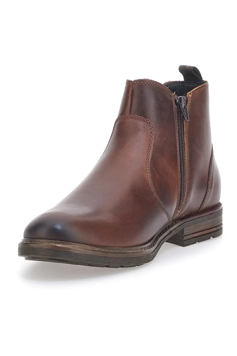 Stivaletti Beatles Marroni Vera Pelle Out Put 73057 miniatura 3