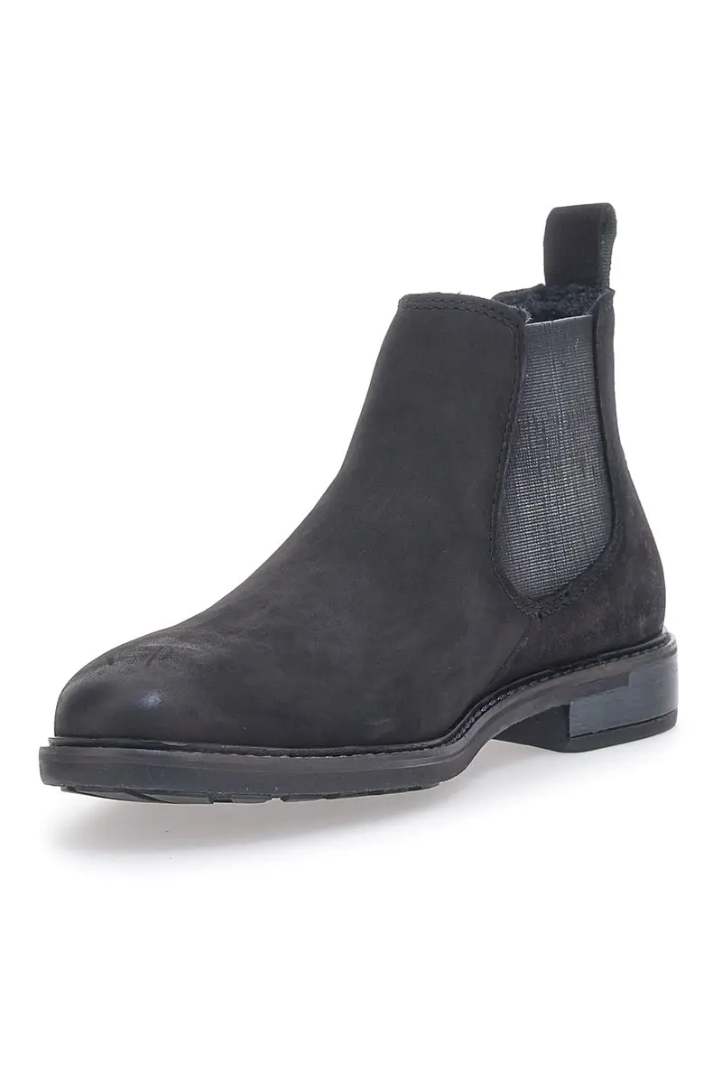 Stivaletti Beatles Neri in Pelle Scamosciata Bugatti 311631 miniatura 3