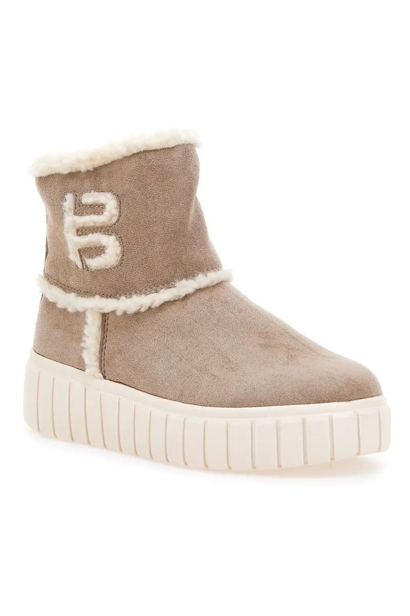 Stivaletti Beige con Pelo Interno e Flatform BAGATT D31AMC526469 miniatura 2