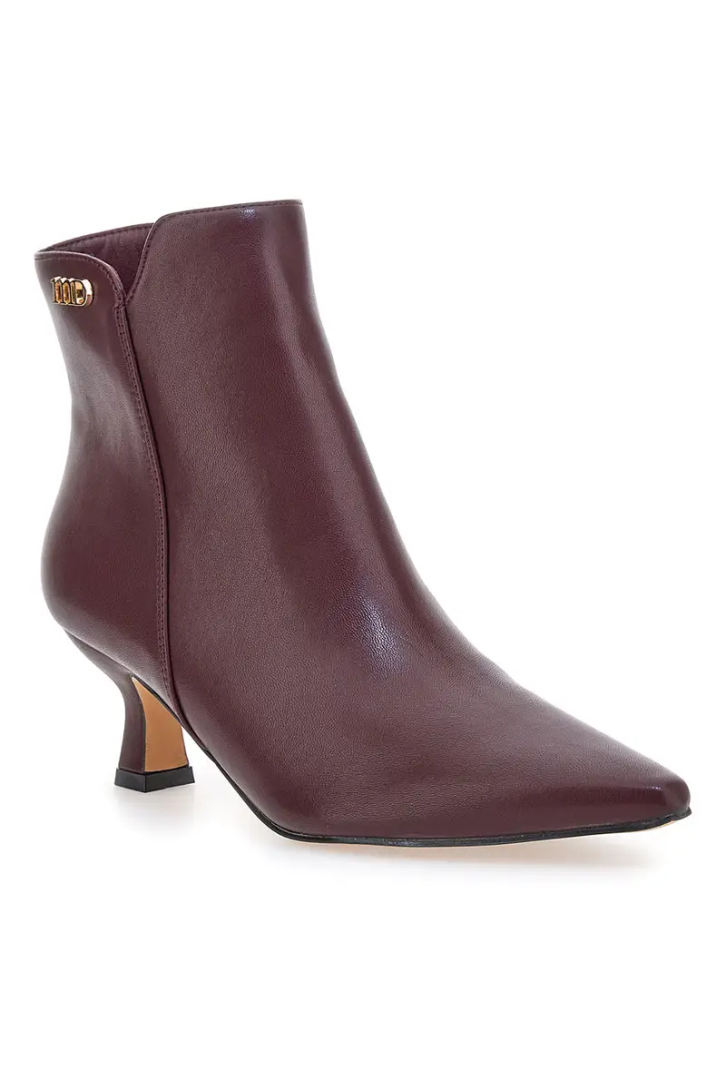 Stivaletti bordeaux con tacco a rocchetto Mon dieu BZD200Q5 miniatura 2