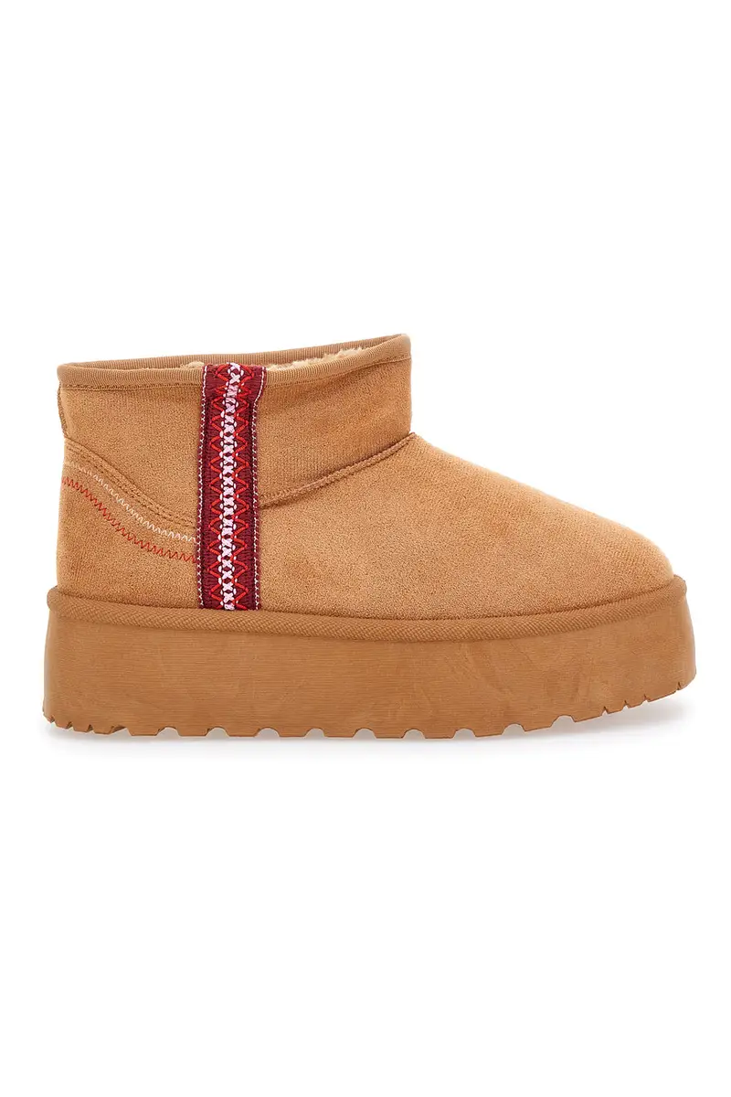 Stivaletti Camel Con Pelo e Flatform ME&ME 002 miniatura 2