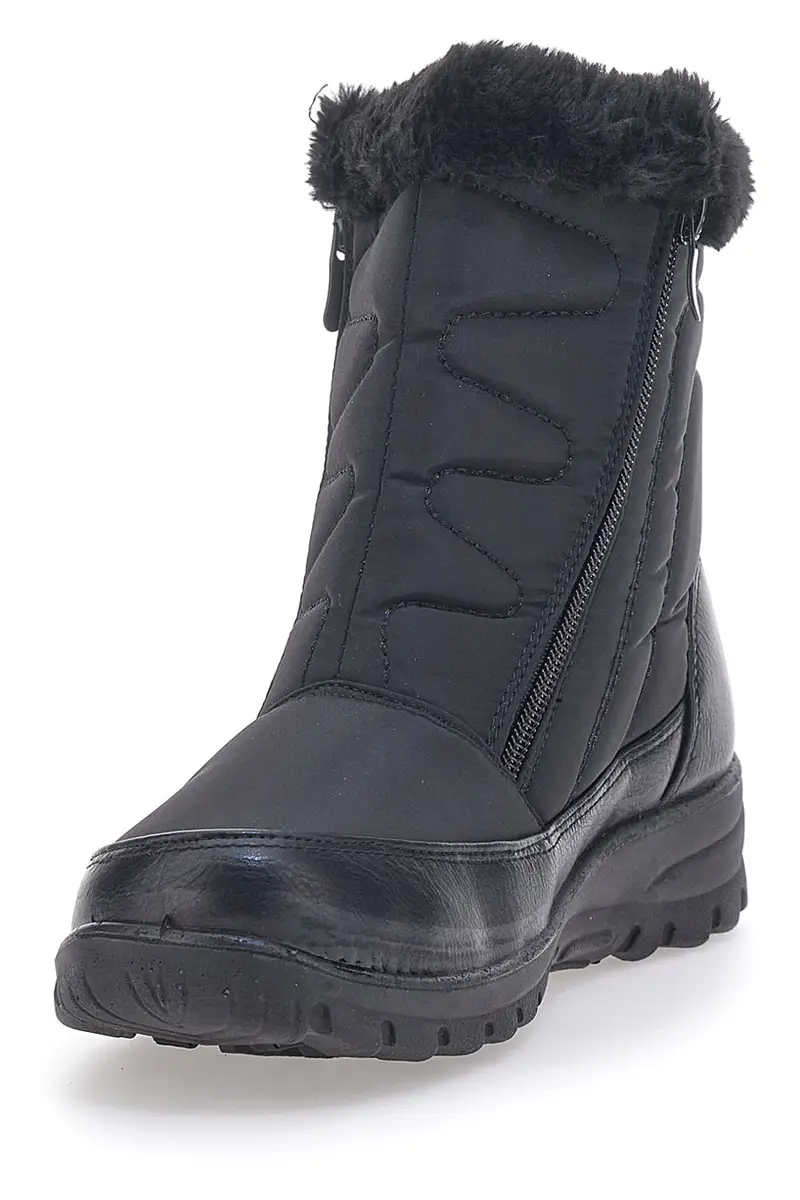 Stivaletti Doposci con cerniera Neri Mio Tempo 384 miniatura 3