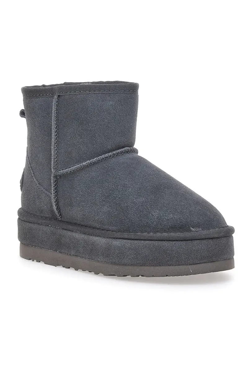 Stivaletti Grigi con Pelo e Tomaia in Pelle MON DIEU WD90012 miniatura 2