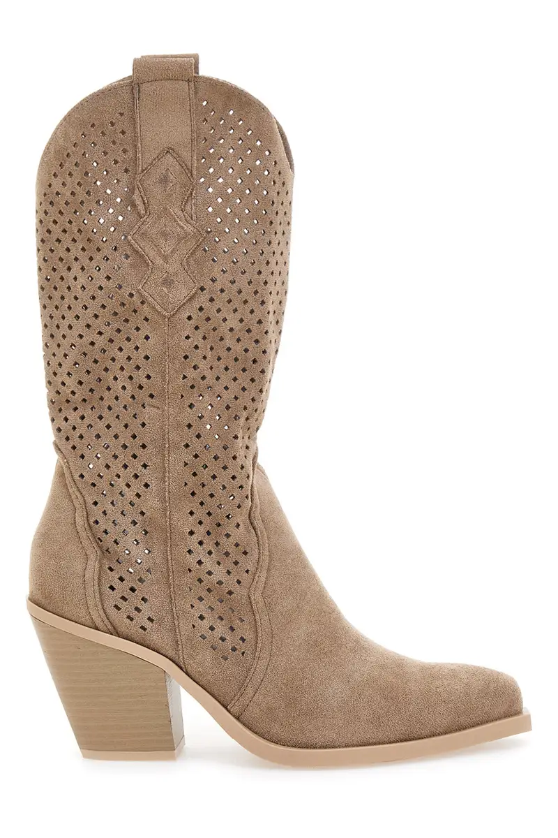 Stivaletti Khaki Con Cerniera First Lady P549