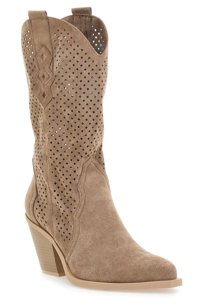 Stivaletti Khaki Con Cerniera First Lady P549 miniatura 2