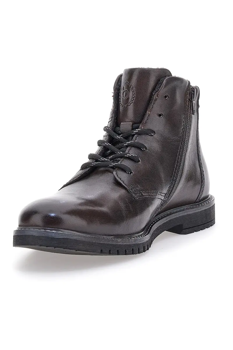 Stivaletti marroni con cerniera e lacci BUGATTI 3358373C4000 miniatura 3