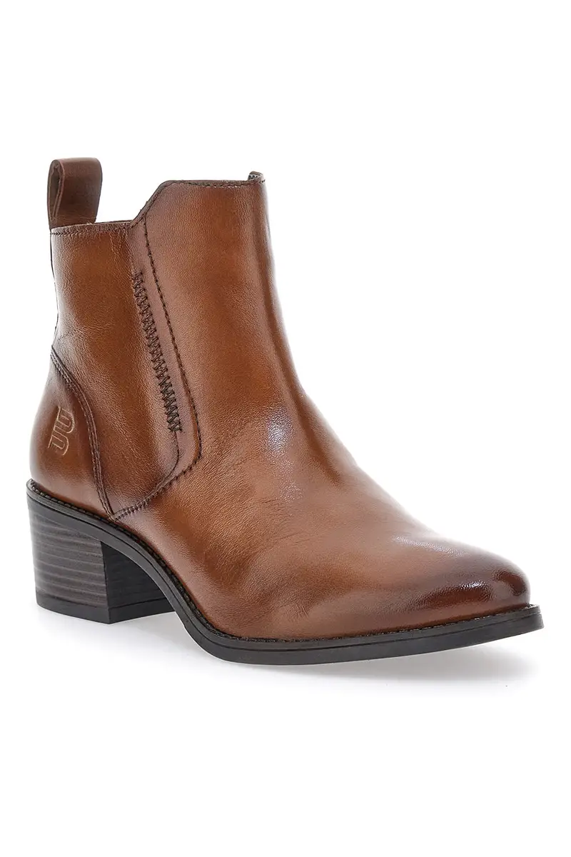 Stivaletti marroni in pelle caldi con zip Bagatt D15AMQ314000 miniatura 2