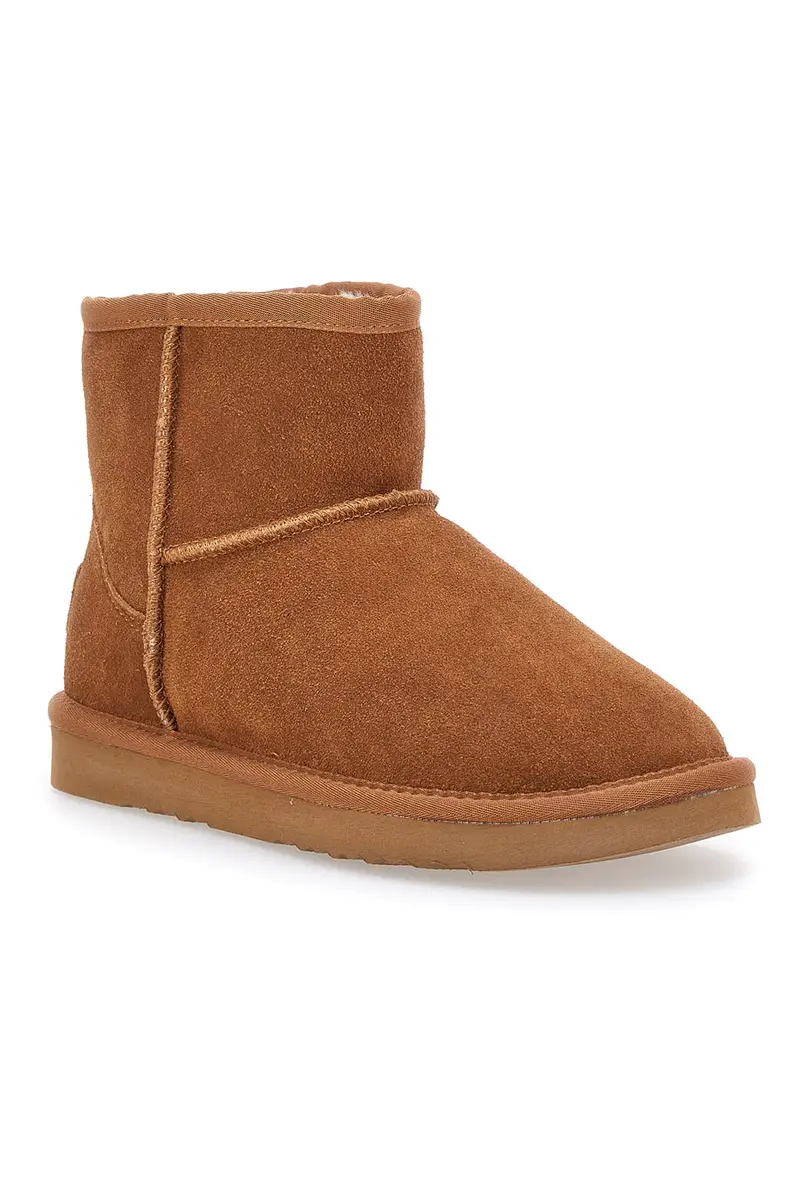 Stivaletti Marroni in Vera Pelle Scamosciata con Pelo Pittarello Wow 3551 miniatura 2