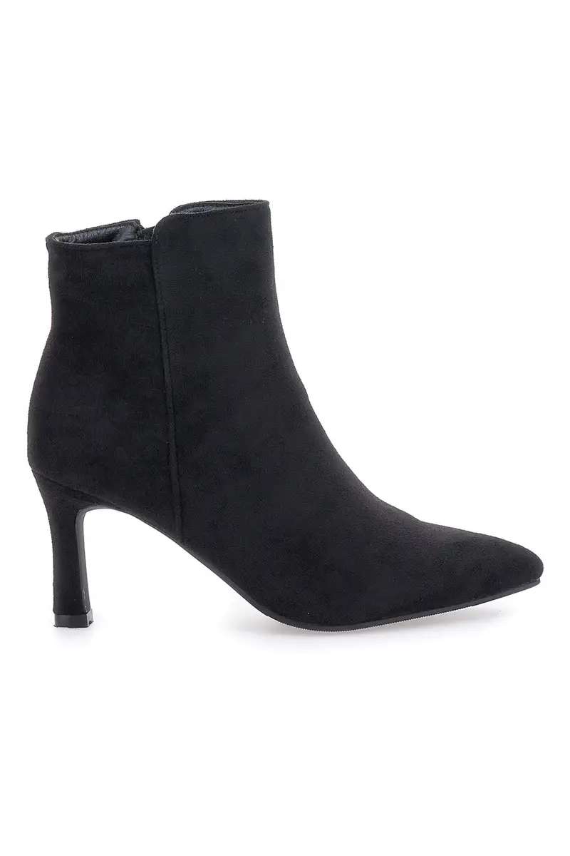 Stivaletti neri a punta con tacco medio THE FIRST 485