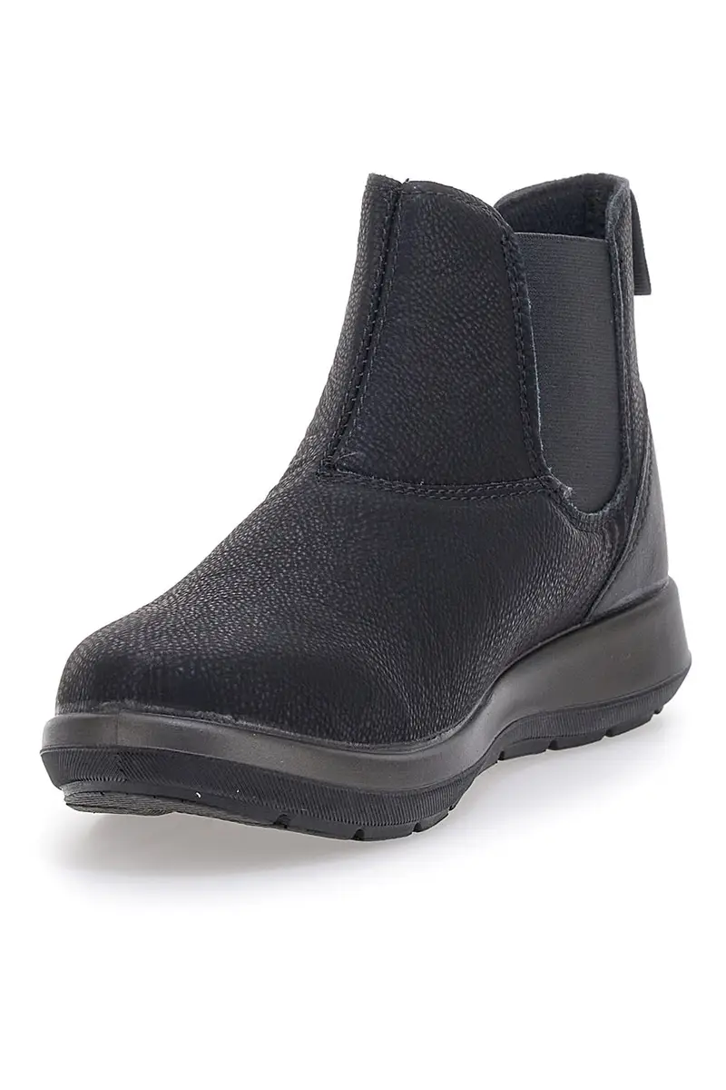 Stivaletti neri alla caviglia effetti martellato INBLU WG059014 miniatura 3