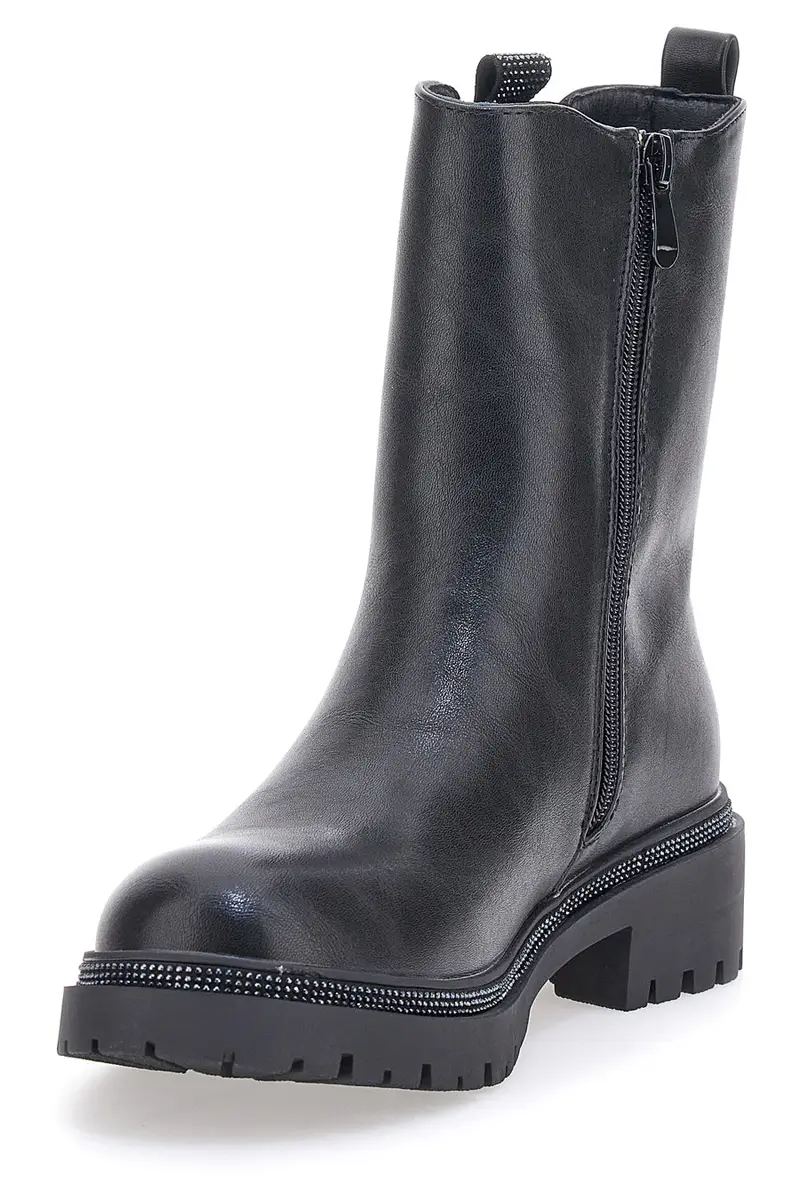 Stivaletti Neri Chelsea Con Cerniera Me & Me RQ23WG1 miniatura 3