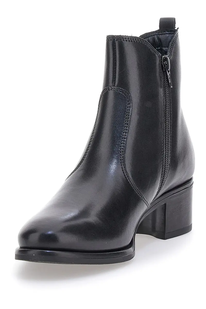 Stivaletti Neri Chelsea in Vera Pelle con Cerniera Pittarello Class 5135 miniatura 3