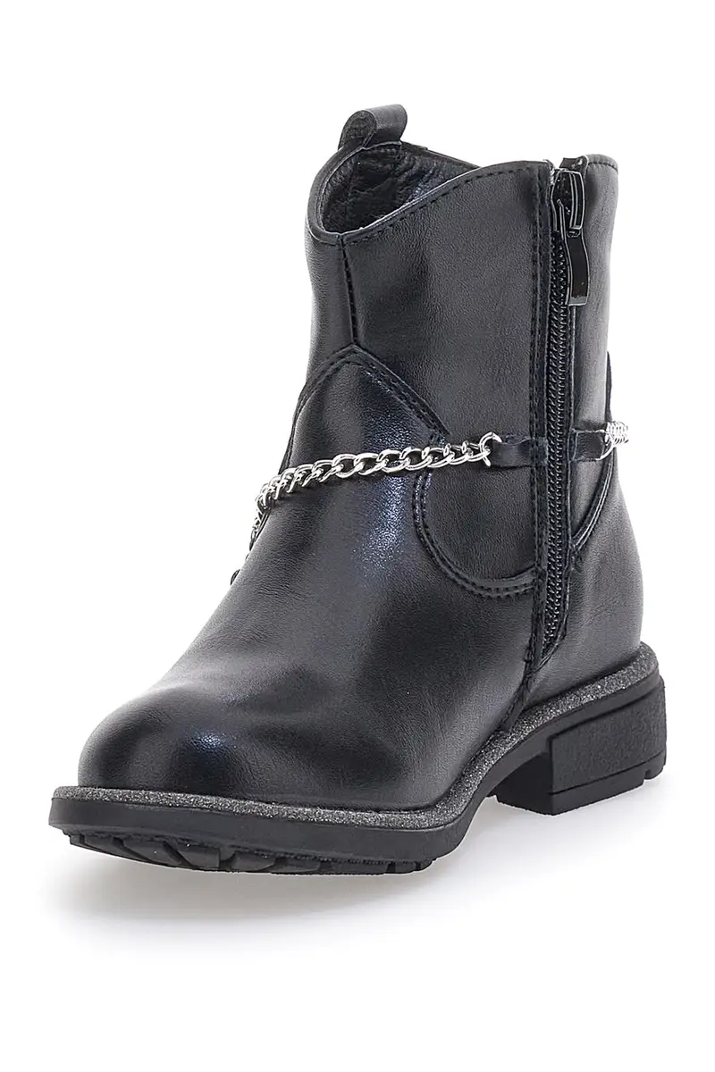 Stivaletti neri con catena decorativa e disegni GRAZIE GIRL 456833B miniatura 3