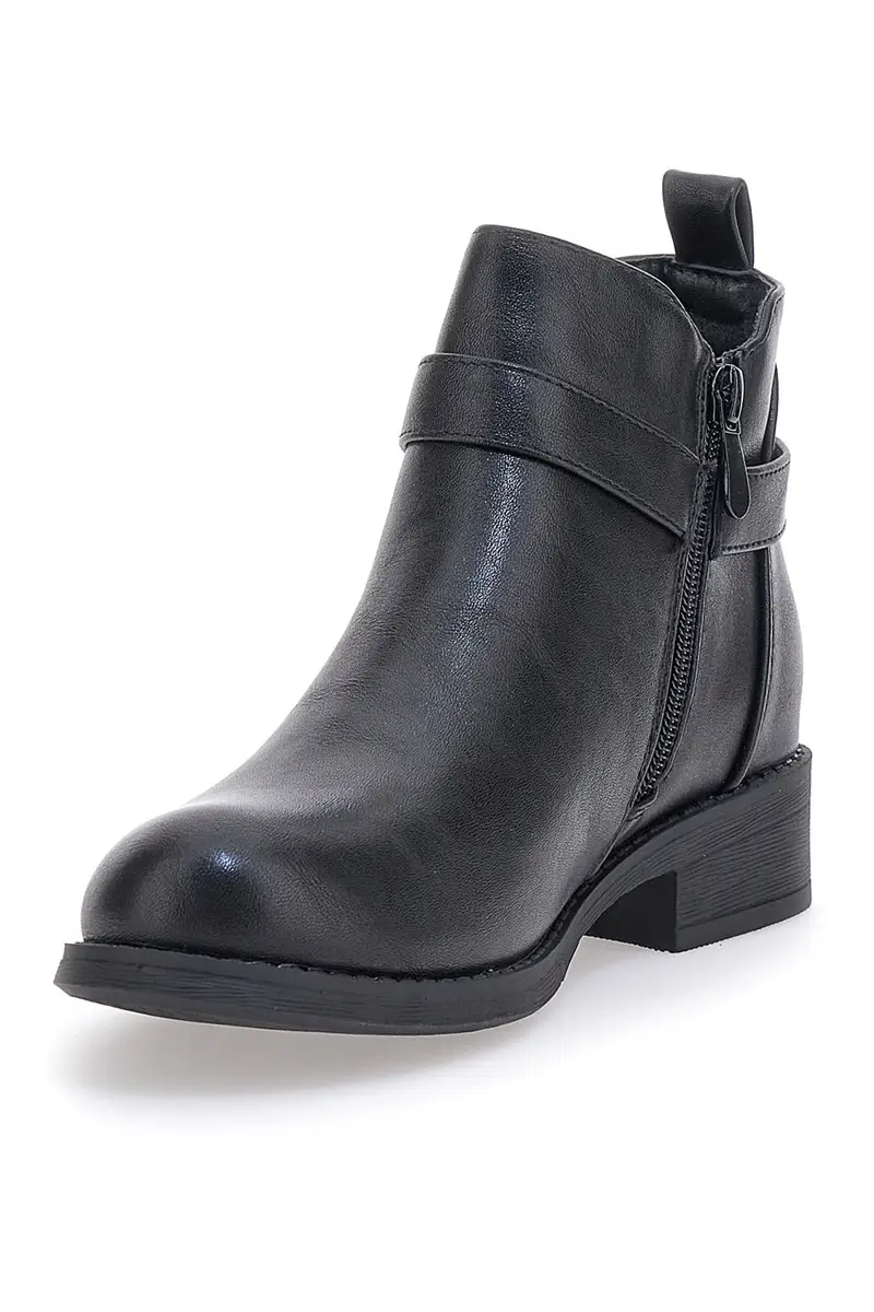 Stivaletti neri con cerniera laterale THE FIRST 491 miniatura 3